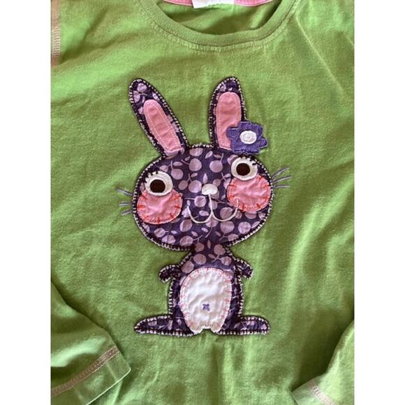 Mini Boden Girls 2-Piece Outfit – 9–10Y Bunny Applique Top + 9Y Purple Pants - Picture 4 of 12